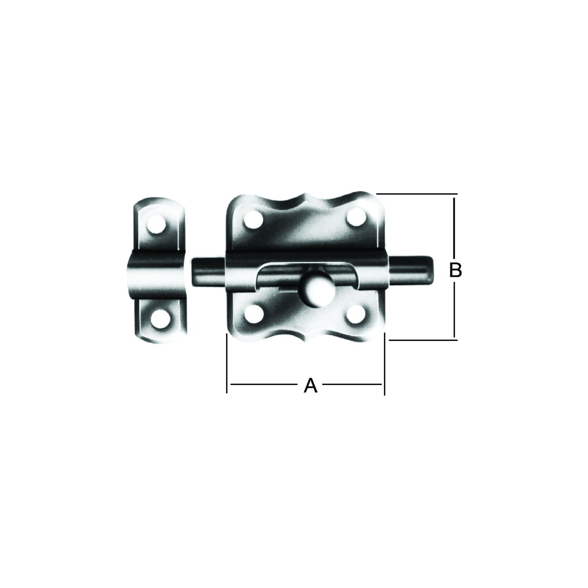 VORMANN Grendelriegel mit Schlaufe B47xL47mm verzinkt