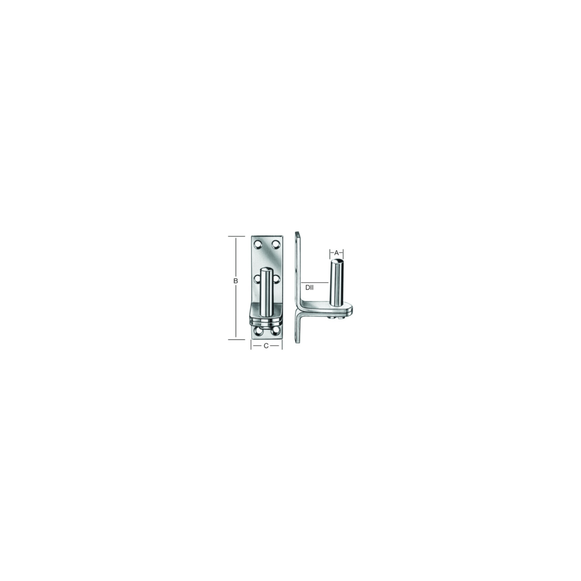 Vormann Kloben DII auf Platte 10x33x85mm verz.