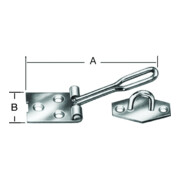 VORMANN Loquet à fil avec plaque à œillets attachée acier galvanisé
