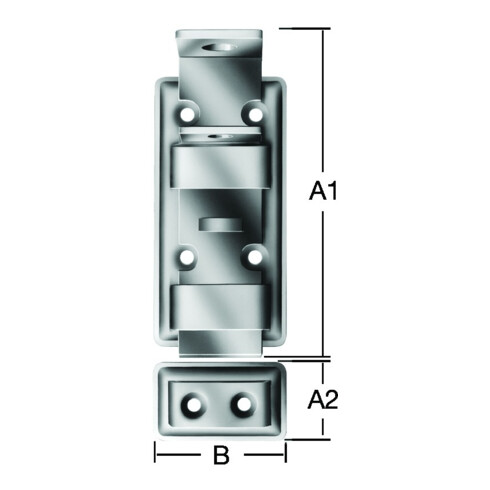 VORMANN Loquet de sécurité droit L 140mm, l 48mm acier zingué