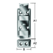 VORMANN Loquet de sécurité droit L 140mm, l 48mm acier zingué
