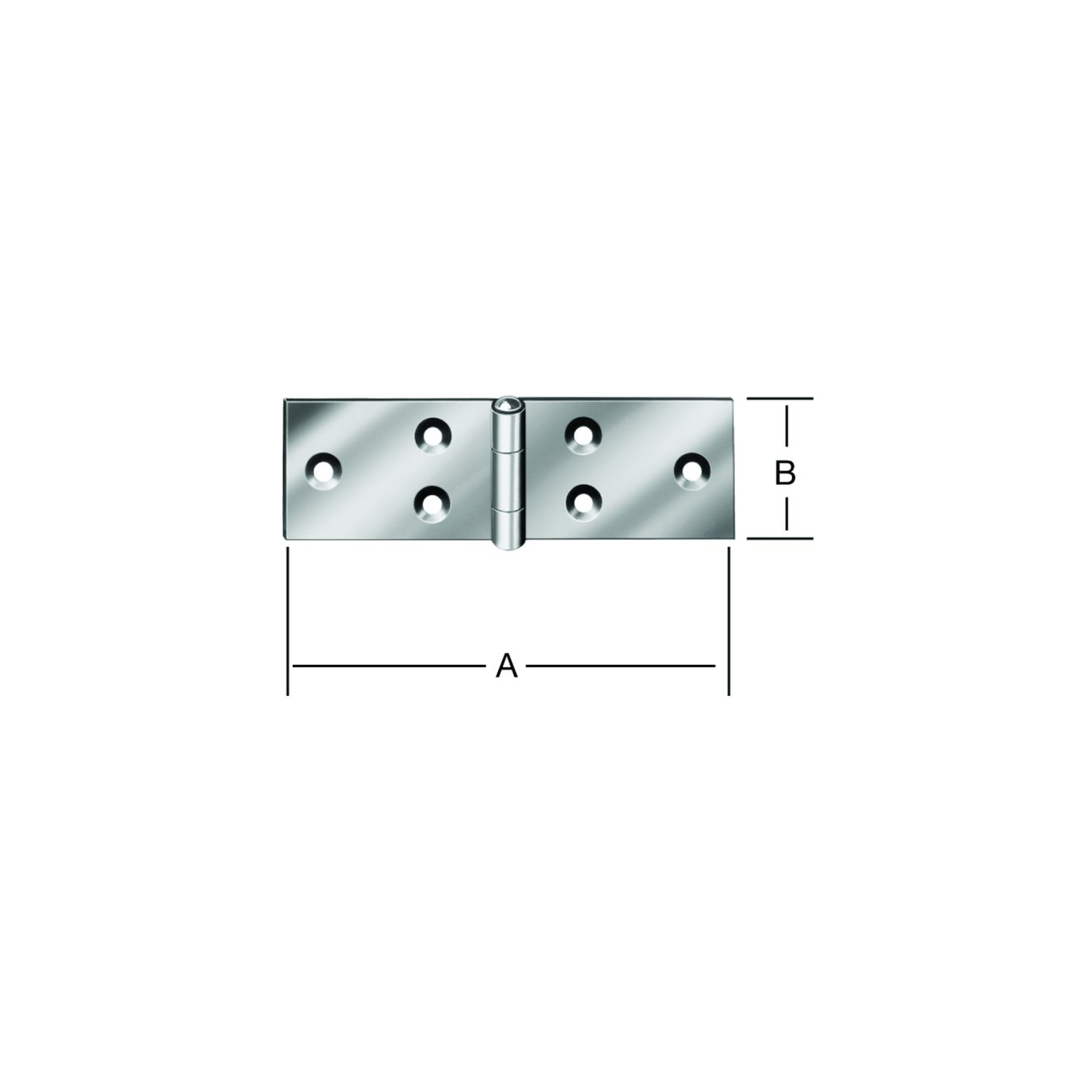 VORMANN Möbel-Tischband L 120mm,B 33mm Edelstahl