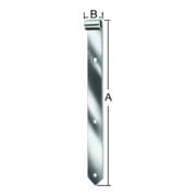 VORMANN Paumelle semi-lourde pour goupille 13 mm, 500 mm acier, galvanisé