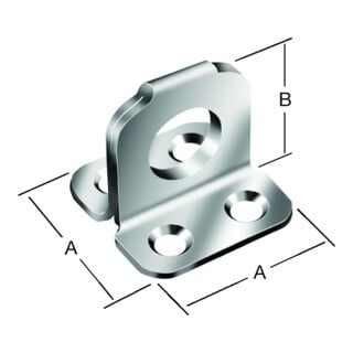 VORMANN plaque de base pour verrou 35x35x31 mm acier