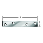 VORMANN Plaque de connexion 100 x 15 mm acier inoxydable, sans remplacement