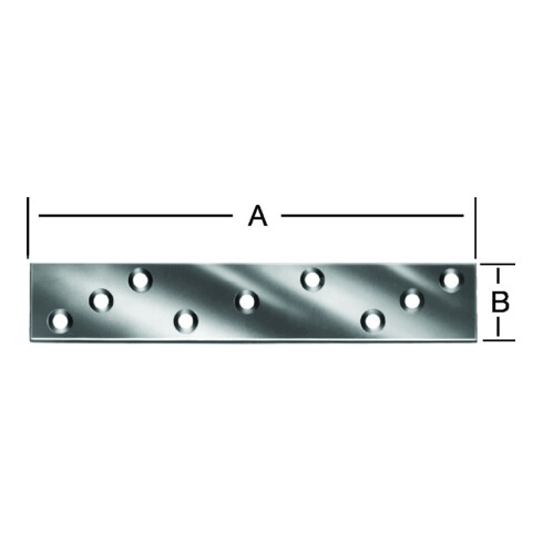 VORMANN Plaque de liaison 170 x 30 mm acier galvanisé