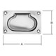 VORMANN Poignée d'entrée Caisse L130mm, l70mm H1,75mm, Poignée, Diamètre 7mm Acier-1