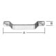 VORMANN Poignée perforée, L 200 mm, acier inoxydable, inox-1