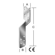VORMANN Poutres de chevron gauche/droite 210 x 2 mm acier CE Oui