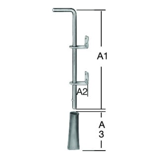 VORMANN Racleur de sol avec équerre de guidage 400x65x150mm galvanisé