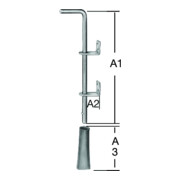 VORMANN Racleur de sol avec équerre de guidage 400x65x150mm galvanisé
