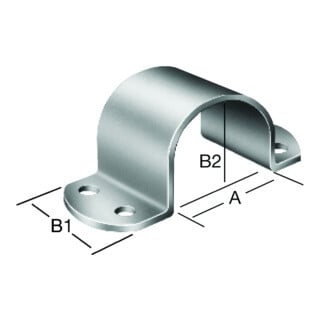 VORMANN Rohrschelle zum Anschrauben 61X40X55 mm Stahl, verzinkt