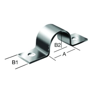 VORMANN Rohrschelle zum Anschrauben 9X15X7 mm Stahl, verzinkt