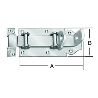 VORMANN Roll.-Schlo.rieg m.Schlaufe,ged.Rollen,ger L160 x B70mm Stahl, verzinkt