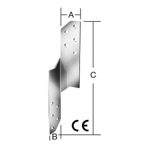 VORMANN Sablière gauche 250 x 2 mm acier galvanisé Sendzimir CE