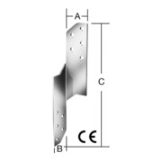 VORMANN Sablière gauche 250 x 2 mm acier galvanisé Sendzimir CE