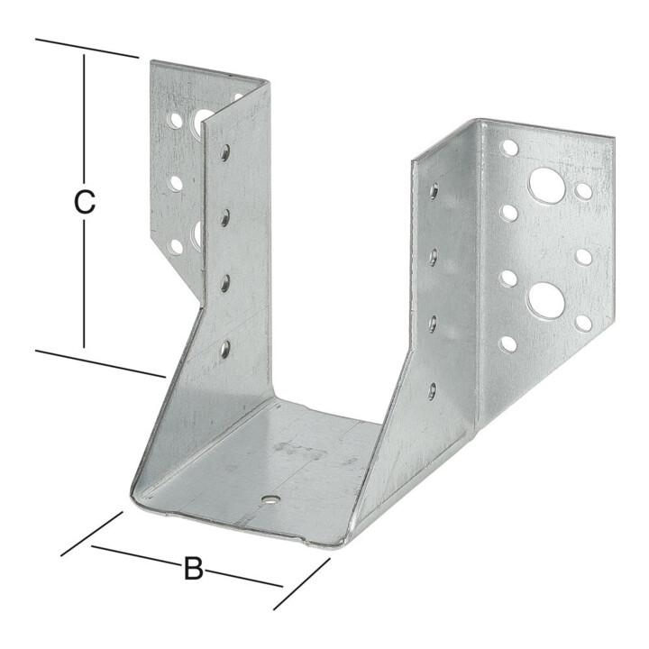 Vormann Sabots de poutre extérieurs 100 × 140 × 2 mm acier galvanisé sendzimir