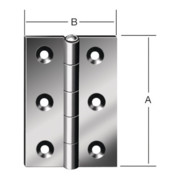 Vormann Scharnier DIN 7954 B 50x39mm halbbreit-1
