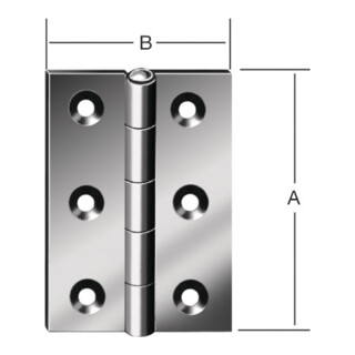 Scharnier DIN 7954 B halbbreit