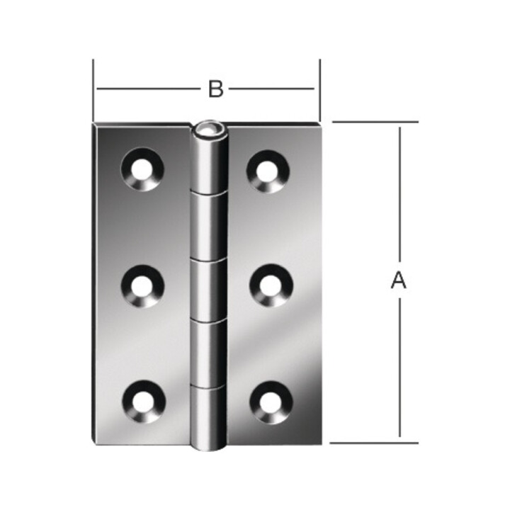 Scharnier DIN 7954 B halbbreit