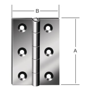 Vormann Scharnier DIN 7954 B 70x51mm halbbreit