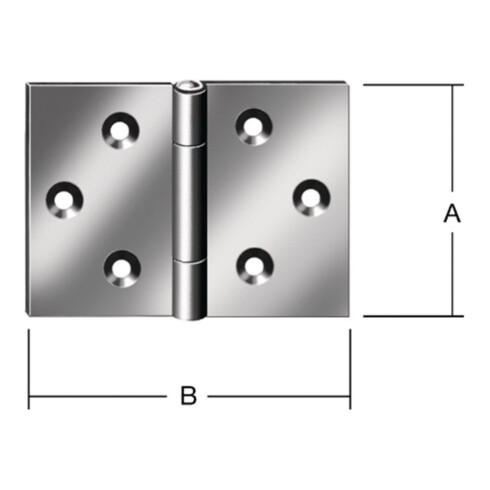 Scharnier DIN 7954 D breit