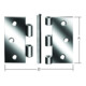 Vormann Scharnier H.89mm B.89mm S.2,1mm STA blau verz.gerollt,stark,ktg.-1
