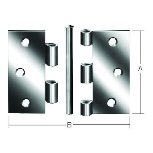 Vormann Scharnier H.89mm B.89mm S.2,1mm STA blau verz.gerollt,stark,ktg.