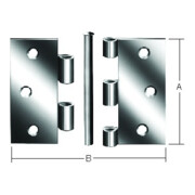 Vormann Scharnier H.89mm B.89mm S.2,1mm STA blau verz.gerollt,stark,ktg.
