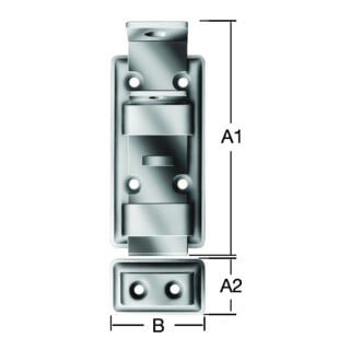 VORMANN Sicherheits-Schlossriegel gerade L 120mm,B 48mm Stahl brüniert