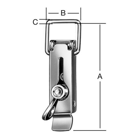 Vormann Spannverschluss H.110mm B.37mm VA m.Plombiermögl.