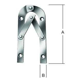 VORMANN Stehleiterband gebogen,zum Anschrauben Stahl, verzinkt