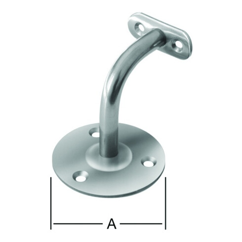 VORMANN Support de main courante GA sans rosace en acier inoxydable