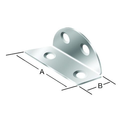 VORMANN Support pour panneaux agglomérés 40x19x1,5mm acier galvanisé