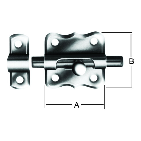 VORMANN Verrou à loquet avec boucle B47xL47mm galvanisé