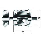 VORMANN Verrou à loquet avec boucle B47xL47mm galvanisé
