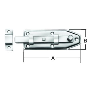 VORMANN Verrou de fenêtre avec boucle, droit B22xL40xS1mm acier galvanisé