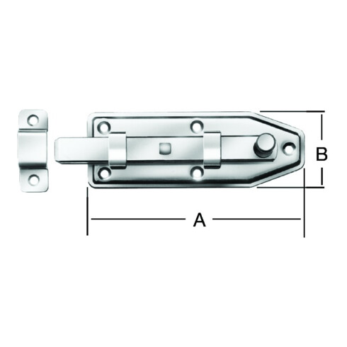 VORMANN Verrou de fenêtre avec boucle, droit B22xL40xS1mm acier galvanisé