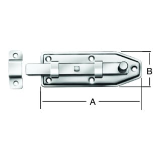 VORMANN Verrou de fenêtre avec boucle, droit B30xL80xE1,2mm acier galvanisé