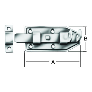 VORMANN Verrou de porte droit L 180 mm acier, galvanisé
