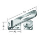 VORMANN Verrou de sécurité L 140 mm, l 50 mm, galvanisé roulé-1
