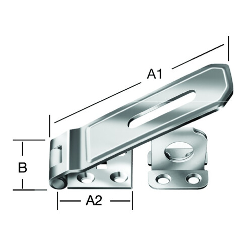 VORMANN Verrou de sécurité L 140 mm, l 50 mm, galvanisé roulé