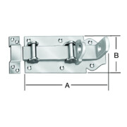 VORMANN Verrou roulant avec boucle, roulettes guidées, L160 x I70 mm acier galvanisé