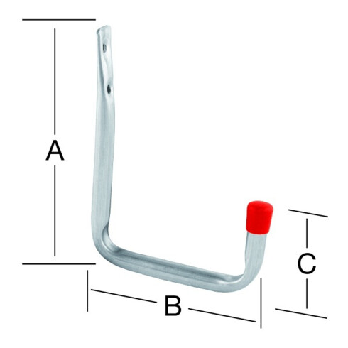 Vormann Wandhaken U-Form A.82mm verz.