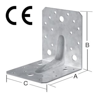 VORMANN Winkelverbinder 105 x 105 x 90mm mit CE? Ja Stahl sendverz.