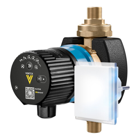 Vortex Trinkwasser-Zirkulationspumpe BWO 155 MA 230 V, ON, m Funk u FS, 1/2" AG 15mm, V