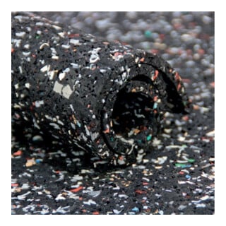 VR Trade Tapis de recyclage 6 mm 1500 mm noir-multicolore