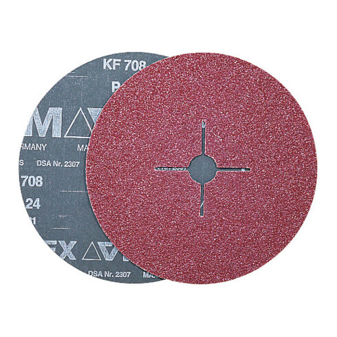 VSM Fiberschijf KF 708 halfedelkorund (A),Ø 115 mm, Korrelgrootte: 100