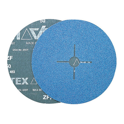VSM Fiberschijf ZF 714 zirkoonkorund (ZA),Ø 115 mm, Korrelgrootte: 120