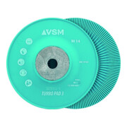 VSM Plateau-support pour disques en fibre TURBO PAD 3 dur/nervuré, ⌀ ext. : 115 mm